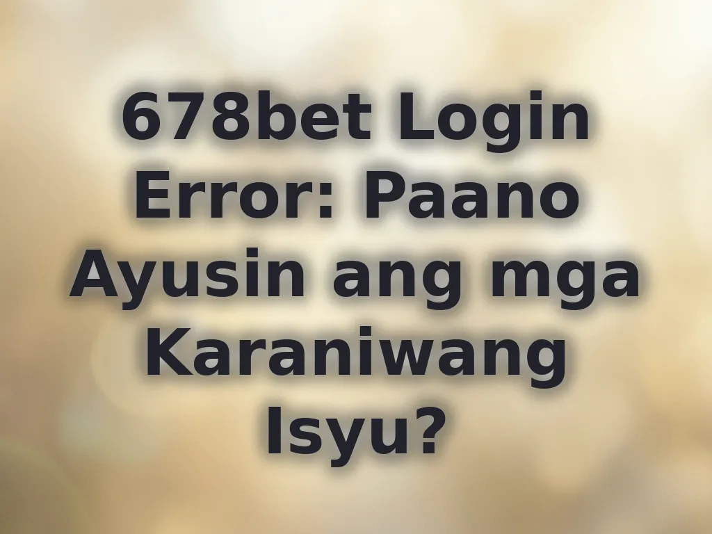 Login Troubleshooting